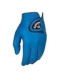 Callaway Golf Men's OptiColor Leather Glove, Blue, Medium/Large, Worn on Left Hand
