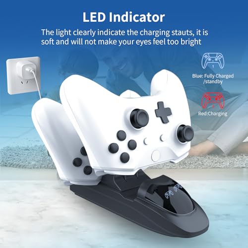 image for Paobas Controller Charger Station for Xbox,Battery Charger with 2 Pack