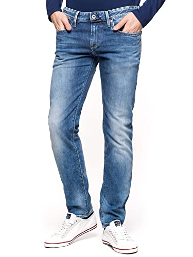 Pepe Jeans London - Slim Fit Jeans - Hatch M84, Size:34 W (W34), Inseam:L32 Blue