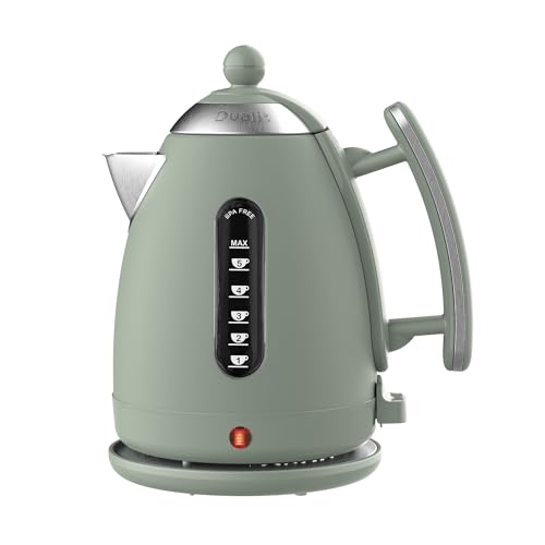 Dualit Lite 1.5L Jug Kettle - Polished Stainless Steel with Black Trim