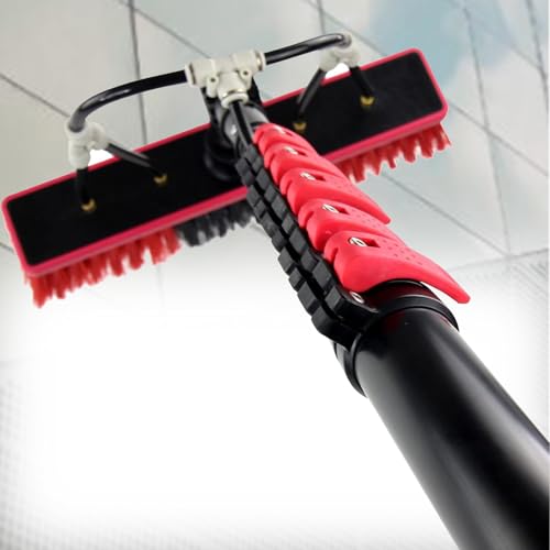 Brosse télescopique alimentée en eau de 10,8m pour un lavage de toit haute performance