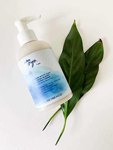 Taya Amazon White Clay Thickening Crème - Weightless Styling Cream for Thicker and Fuller Hair - Hair Products - Sulfate and Paraben Free Natural Hair Care for Women - 6 oz Pump Bottle