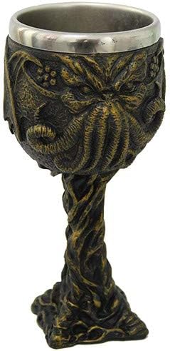 Pacific Giftware 6.75 Inches The Call of Cthulhu Cthulhu Octopus Resin Drinking Wine Goblet
