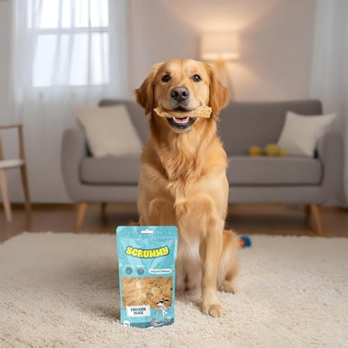 Image of Scrummy Chicken Slice Dog Treats, (Pack of 3) 70g Soft & Tasty Training Snacks | High Protein, Easy to Digest, Healthy Rewards for Puppies & Adult Dogs