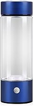 Hydrogen Water Bottle, Hydrogen Rich Water Cup Water Ionizer Maker Machine Bottle, Portable Rechargeable Hydrogen Water Generator Glass Bottle 420ml (Color : Blue, Size : 800-1200 PPB)