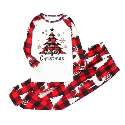 Family Christmas Pyjamas Set Mens Womens Funny Printed Xmas Pajamas Matching Pyjama Kids Comfortable His and Hers Pjs Family Cartoon Cute Boys Girls Matching Christmas Pjs - Image 2