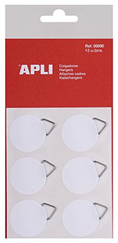 APLI 90-Colgadores de papel autoadhesivos 12 u.