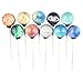 Sparko Sweets Galaxy Lollipops, Planet Designs, Juicy Cherry Flavor, 10 Lollipop Set, 2 lbs, Gift Pack, Handcrafted in USA – Ideal for Space-Themed Events, Birthdays, and Party Favors
