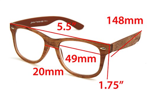 ColorViper Square natural wood & bamboo/Platic Mixed Frame Reading Glasses2