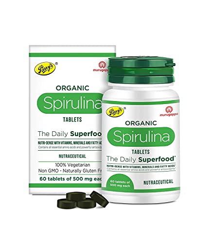 Parry’s Wellness Organic Spirulina Tablets – Most Bio-available Protein & Nutri-dense Superfood | Immunity and Health Supplement | Metabolism Booster | 100% Vegan | 60 Tablets (500mg Each) Parry’s Wellness Organic Spirulina Tablets – Most Bio-available Protein & Nutri-dense Superfood | Immunity and Health Supplement | Metabolism Booster | 100% Vegan | 60 Tablets (500mg Each)