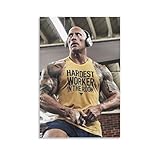 generic Dwayne The Rock Johnson Wrestler Actor Wrestling(27) Poster Cool Artworks Painting Wall Art Canvas Prints Hanging Picture Home Decor Posters Gift Idea 16x24inch(40x60cm)