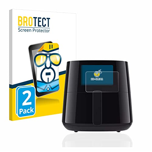 brotect 2-Pack Screen Protector Compatible with Philips Essential Airfryer XL HD927X - HD-Clear Protection Film