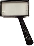 Magnifying Glass for Reading (3X), Real Glass, Large Rectangle Viewing Pane