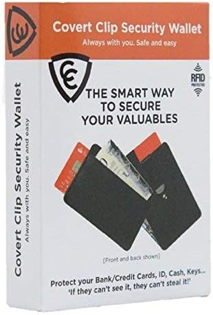 Covert Clip Travel Card Wallet with Belt Clip and RFID Blocking