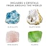 National Geographic Mega Crystal Growing Kit for Kids- Grow 6 Crystals with Light-Up Stand, Science Gifts for Kids 8-12, Crystal Making Experiment, Science Kit for Girls and Boys