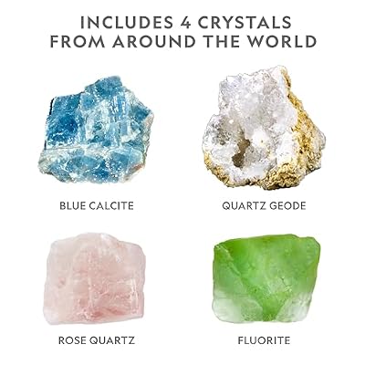 National Geographic Mega Crystal Growing Kit for Kids- Grow 6 Crystals with Light-Up Stand, Science Gifts for Kids 8-12, Crystal Making Experiment, Science Kit for Girls and Boys