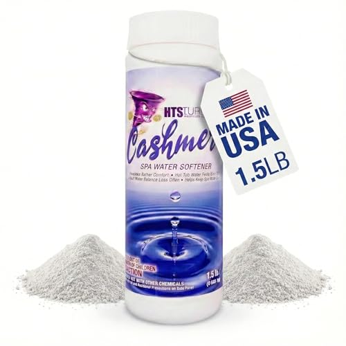 HTS Turbo Spa Water Softener for Hot Tubs - 1.5 lb Made in USA | Fast-Dissolving Powder for Silky Smooth Water | Hot Tub Spa Softener Additive Compatible with Chlorine Bromine Mineral Biguanide