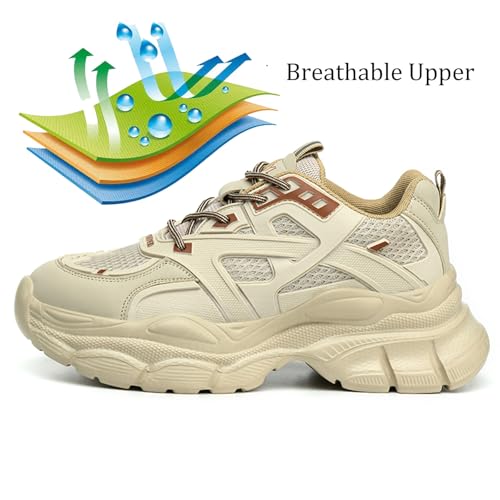 Image of Nutropa Steel Toe Shoes for Men & Women, Super Lightweight Work and Safety Shoes Indestructible Construction Work Sneakers,Yellow 5.5 Women /4 Men