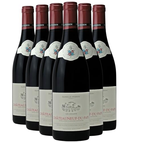 Châteauneuf-du-Pape Les Sinards tinto 2023 - Famille Perrin - DOP - Valle del Ródano - Francia - Variedades de uva Grenache,Mourvèdre,Syrah - 6x75cl