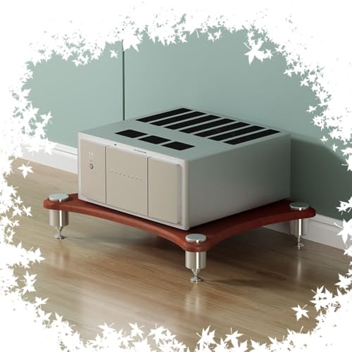 Soporte para reproductor de discos de madera de 4 niveles, gabinete multimedia AV de 33 pulgadas para amplificador estéreo, audio HiFi, cine en casa, DJ, oficina, enrutador WiFi, solución de