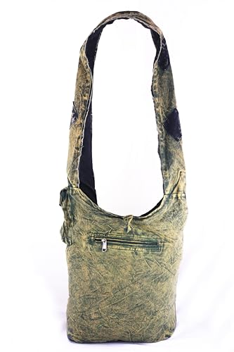 Handmade Cotton Jacquard Crossbody Bag, Large Size, Top Zip Closure, Embroidered Hobo Purse, Patchwork Design3