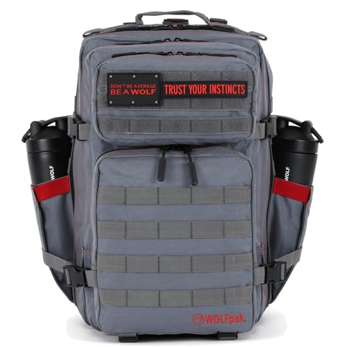 WOLFpak 45L Backpack (Anvil Gray) Camping, Hiking, Gym Backpack - WOLFpak