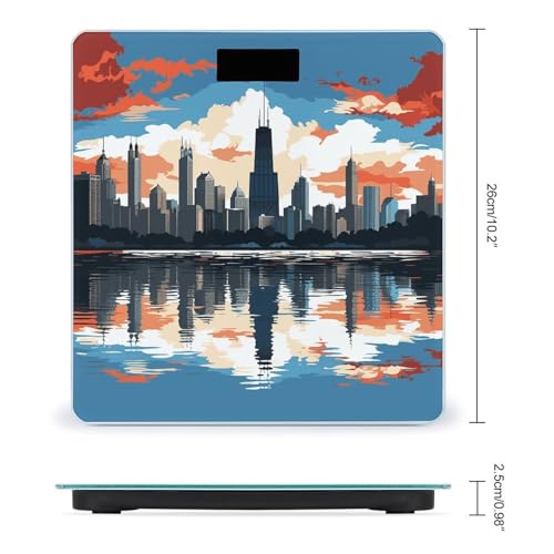 Báscula Digital para Baño Chicago Skyline 400 lb miniatura 2