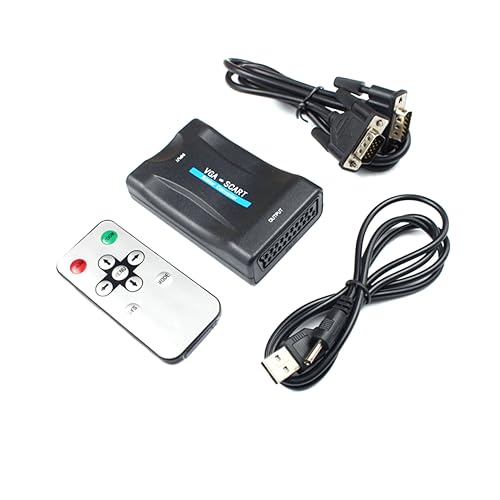 CAXUSD to Scart Video Converter Adapter Scaler Converter for Compact Design for Gaming Movies Tv Lightweight Portable to Scart