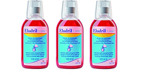Eludril Classic Mouthwash 500ml - Pack of 3