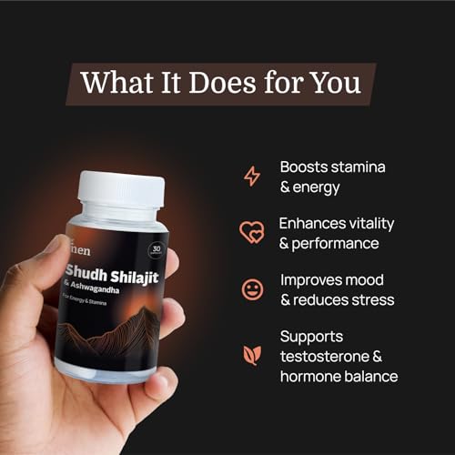 Image of ForMen Shudh Himalayan Shilajit & Ashwagandha Capsules for Men | Ayurvedic Supplement for energy and power (30 count (Pack of 1))