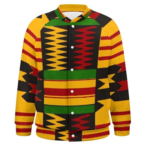 African Tribal Printed Men's Bomber Jacket Lightweight Casual Baseball Coats Streetwear With Pocket3