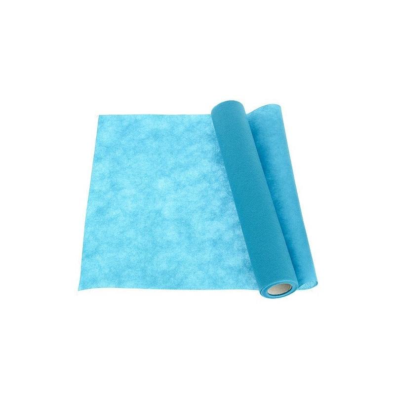 CHEMIN DE TABLE INTISSE BRICOTEX TURQUOISE 40 CM X 7M