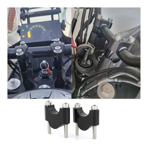 Abrazadera de manillar para motocicleta SRT 900SX con elevador de aluminio negro 4