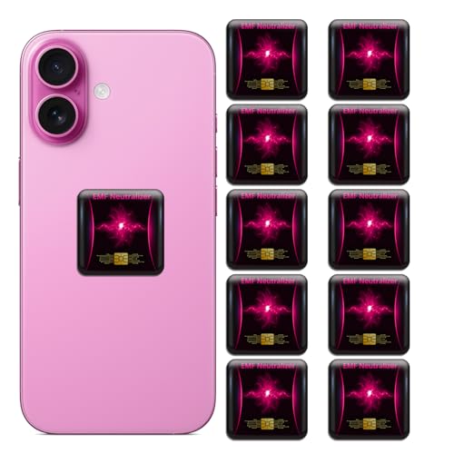 Image of 10 Pcs Phone Protection Stickers Neutralizers for Smart Phones /Tablets /Laptops /Computer /WiFi /Priner /TV Electronic Devices Blockers Pink