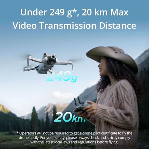dji mini 4 pro dji rc-n2 drones with camera for adults 4k under 0549 lbs249 g 34 mins flight time 20km max video transmission distance omnidirectional vision sensing mini drone for beginners