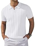 ÉLÉGANT: Ce polo homme uni à col V séduit par sa facilité d'enfilage et de déshabillage — minimaliste mais pensé dans les moindres détails. Le nouveau tissu tricoté innovant est plus frais, plus léger, plus durable et hautement élastique, et confère un look extrêmement stylé