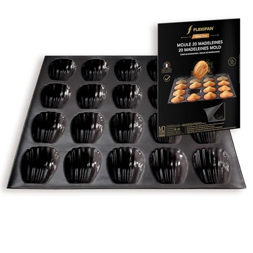 Silpat Flexipan Backform – die originale Antihaftform, handgefertigt in Frankreich seit 1965 – von Weltklasse-Köchen vertraut – zertifizierte lebensmittelechte Flexipan®-Technologie (20 Madeleine)