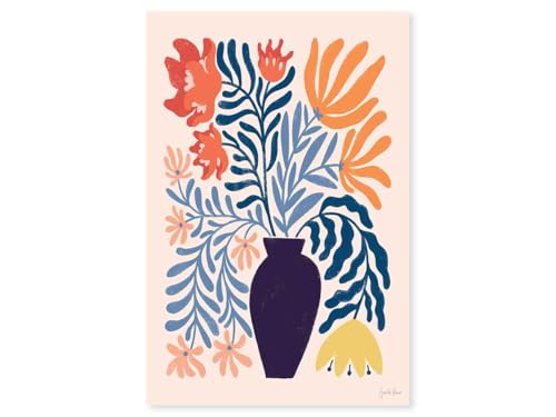 Hexoa Tableau Bouquet d'été - Made in France - Toile imprimée 30x45