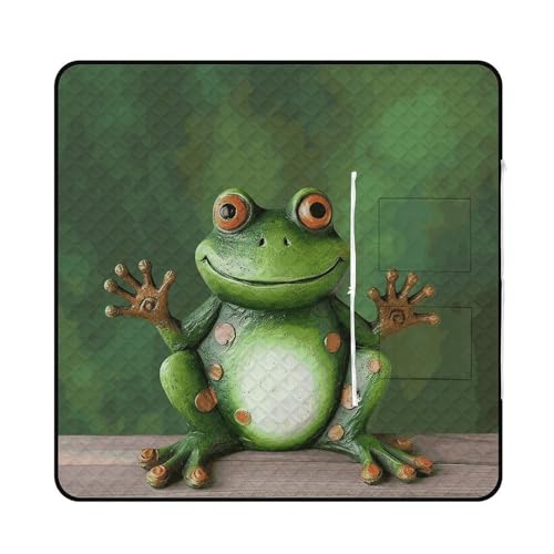 Couverture de plage motif grenouille pliable pour camping et voyages - 2
