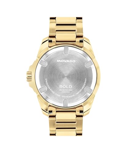 Image of Movado Bold Verso S Men's Watch - Swiss Quartz Movement, 42 mm, Stainless Steel Case, Link Bracelet, Date Display