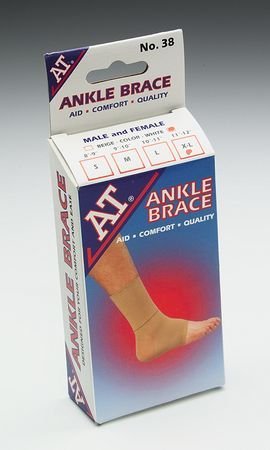 A-t Surgical Pull On Ankle Compression Support (Medium 9"-10") 10 Pack