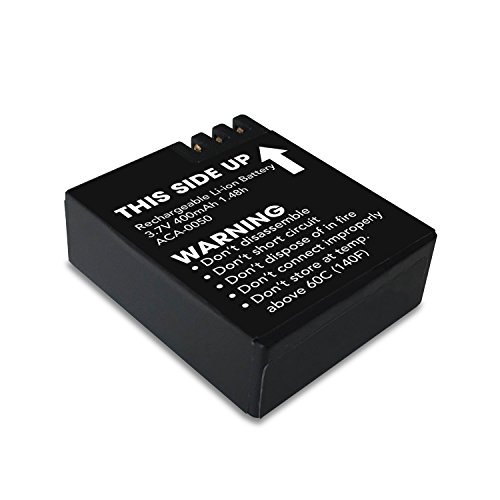 Batteria 400mAh Monster Digital ACA-0050 Batteria Ricaricabile da 400 Mah per Action Cam Sport 720 HD, Nero