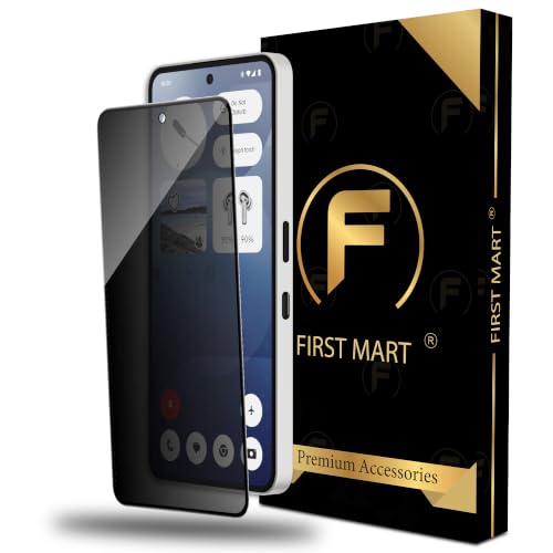 Image of FIRST MART Privacy Tempered Glass for Nothing Phone 3A | Anti-Spy Screen Protector, Edge-to-Edge 9H Scratch Protection, Case-Friendly, Bubble-Free | Pack of 1