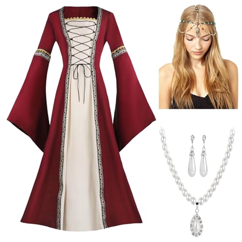Robe Renaissance médiévale robe longue victorienne costume gothique