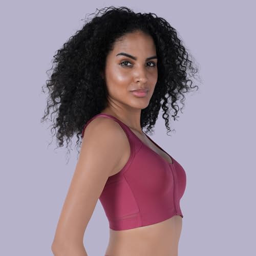 Image of SOIE Women Front Closure Full Coverage Non Padded Non Wired Posture Correction Bra