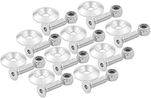0.25 in. Countersunk Bolts with 1.25 in. Washer - Clear Pack of 10