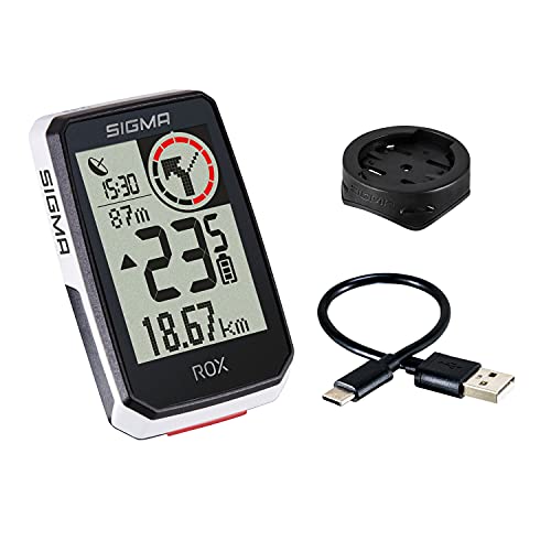 SIGMA ROX 2.0 White | Fahrradcomputer kabellos GPS & Navigation inkl. GPS Halterung | Outdoor GPS...