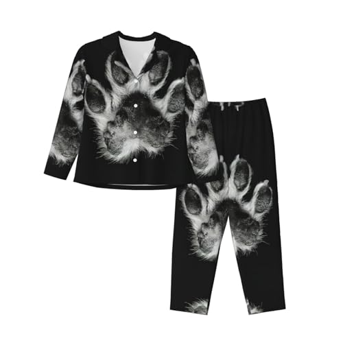 Ensemble pyjama à manches longues confortable pour stopper le froid nocturne avec style imprimé