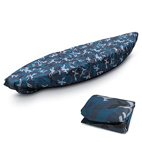 Shunfaji - Lona protectora para kayak, funda de barco resistente, resistente al polvo y duradera, utilizada para canoa de kayak de barco trasero (barco 2,7 m-3m)