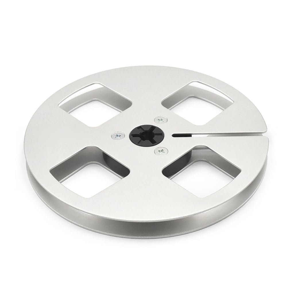 Tsophreniq 5inch Aluminum Empty Tape Reel for 1/4 Tape Recorders 4 Hole Design for Stable